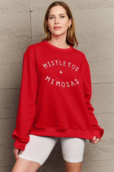 MISTLETOE and MIMOSAS Long Sleeve Sweatshirt!